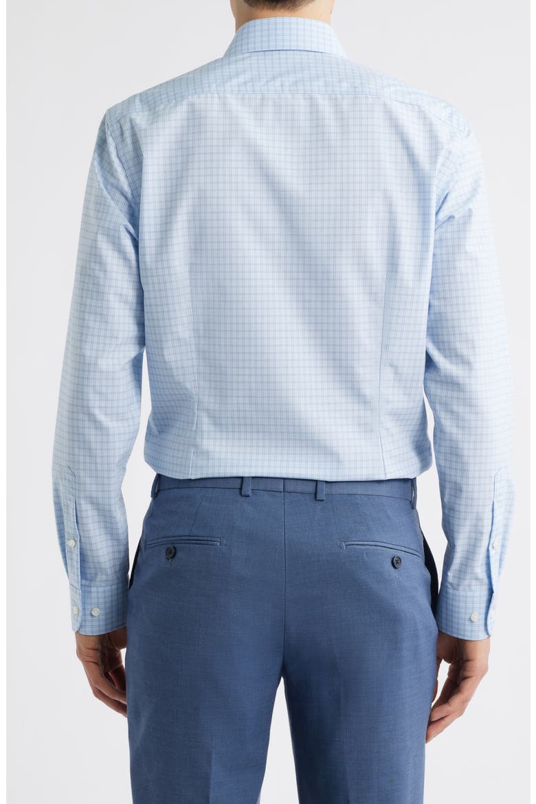 Extra Trim Fit Check Non-Iron Dress Shirt, Alternate, color, BLUE SABINA PLAID