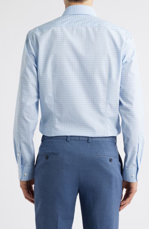 Nordstrom Extra Trim Fit Check Non-iron Dress Shirt In Blue Sabina Plaid
