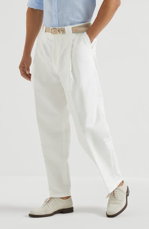 Cotton and linen trousers