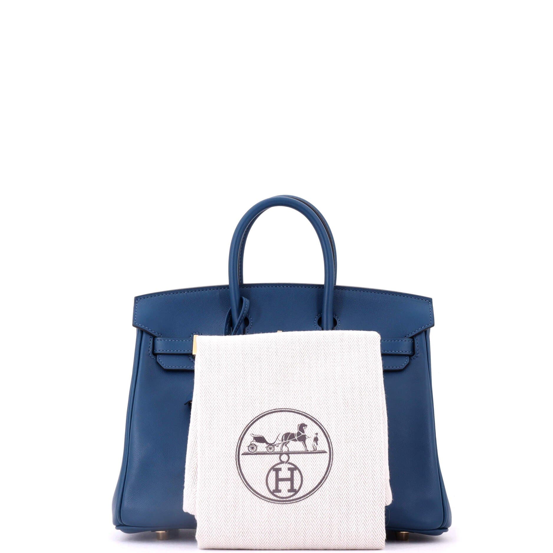 Pre-Owned Hermes Birkin Handbag Blue Swift with Gold Hardware 25, Alternate, color, Deep Blue