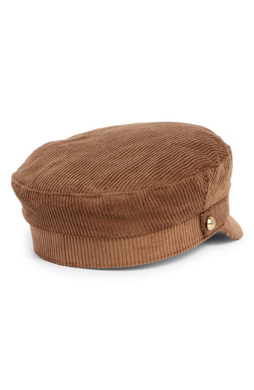 Bcbg Wide Wale Corduroy Skipper Cap In Brown