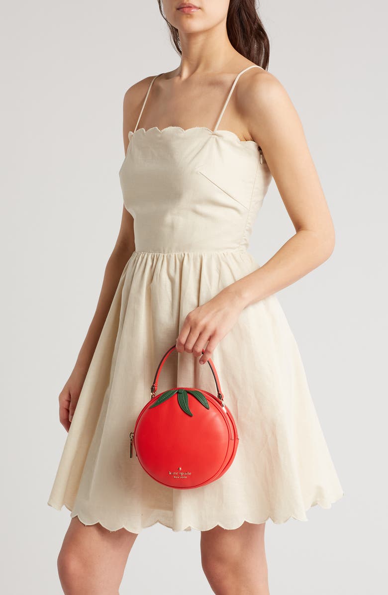 Kate Spade New York double mangia tomato small crossbody bag, Alternate, color,