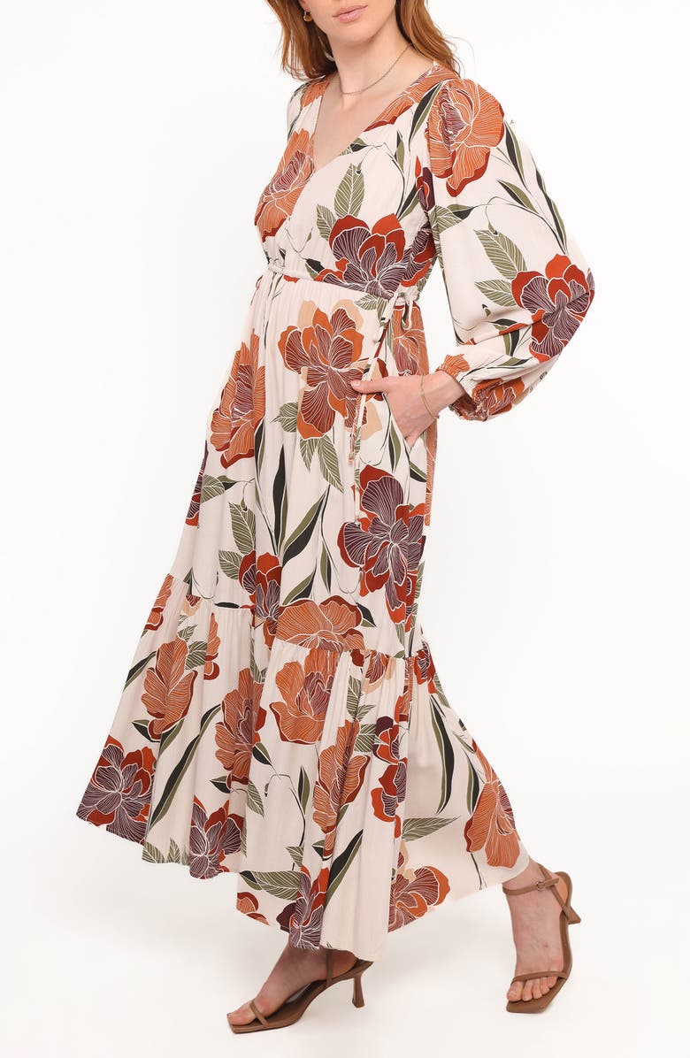Petal & Pup Cerwin Floral Print Long Sleeve Maxi Dress, Alternate, color, Fall Floral