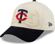 New Era Men's New Era Stone Minnesota Twins Western Stitch 9FORTY A-Frame Adjustable Hat