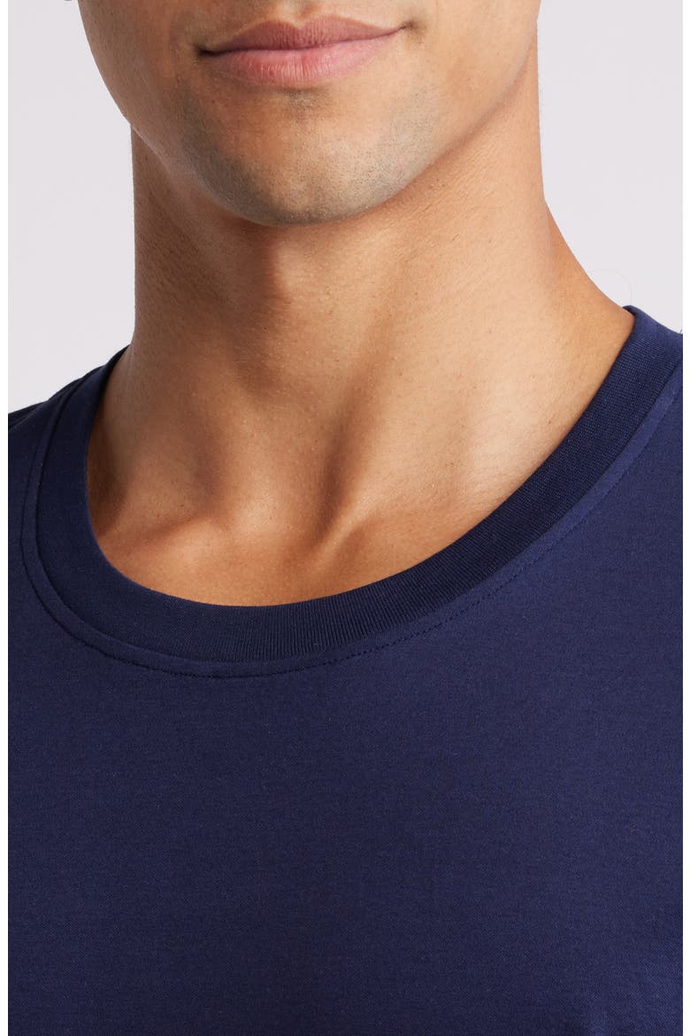 Mercerized Cotton Sleep T-Shirt, Alternate, color, CRUISE NAVY