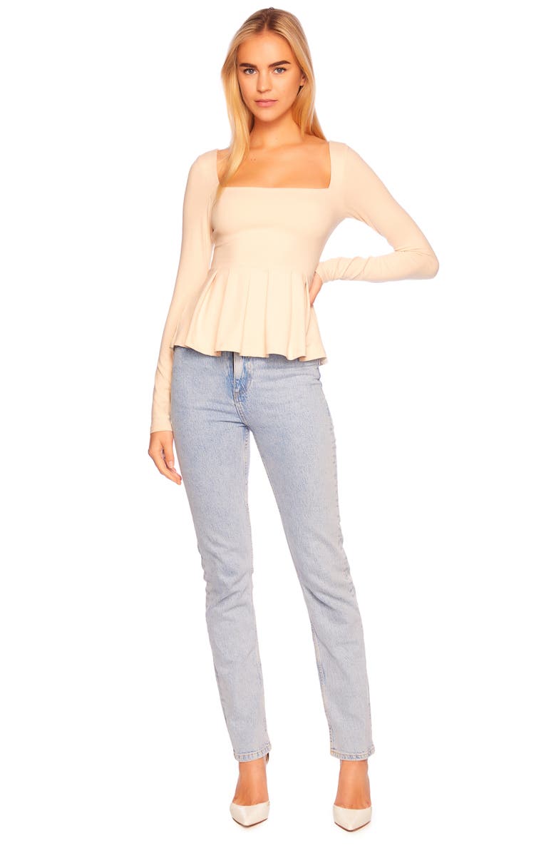 Susana Monaco Pleated Peplum Top, Alternate, color,