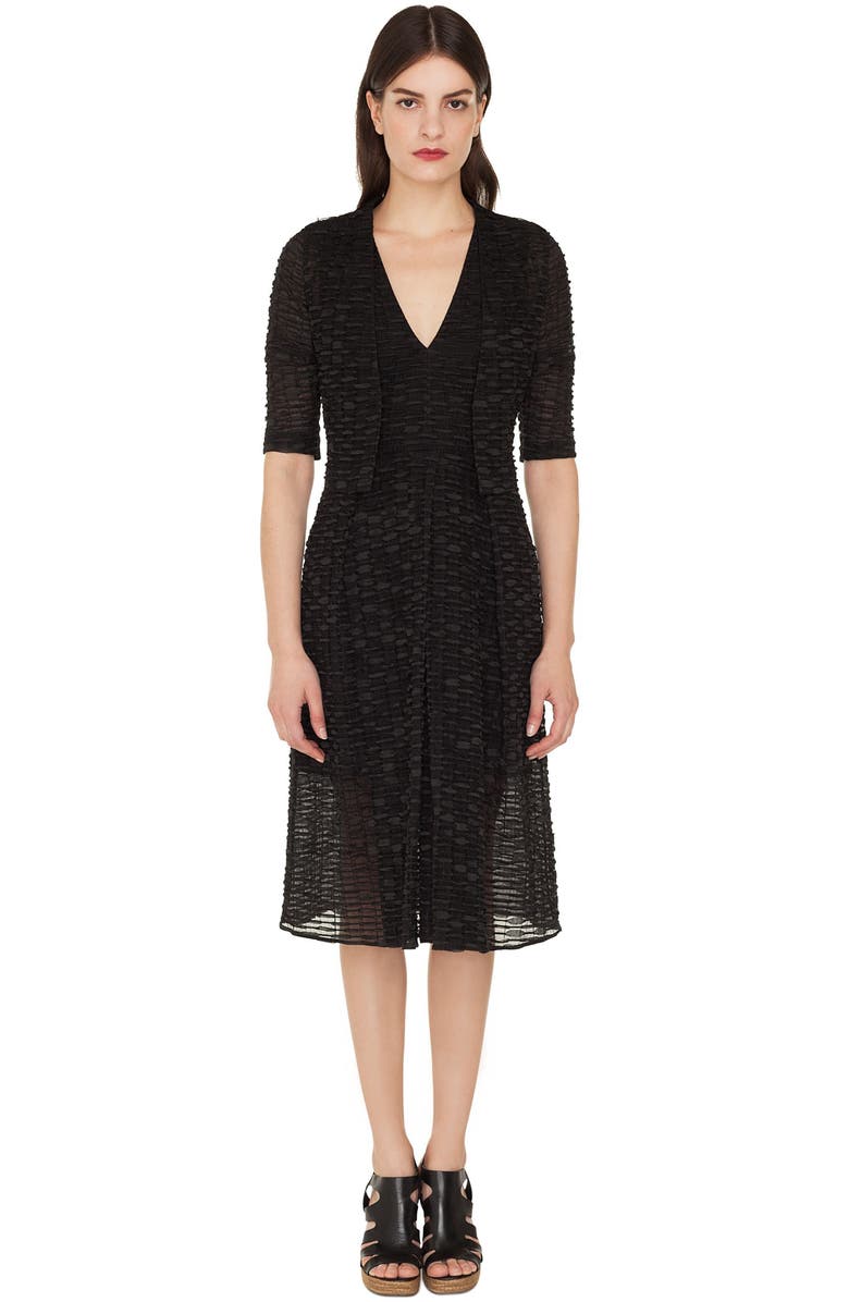 Akris Organza Ribbon Stripe Crop Jacket, Alternate, color, 