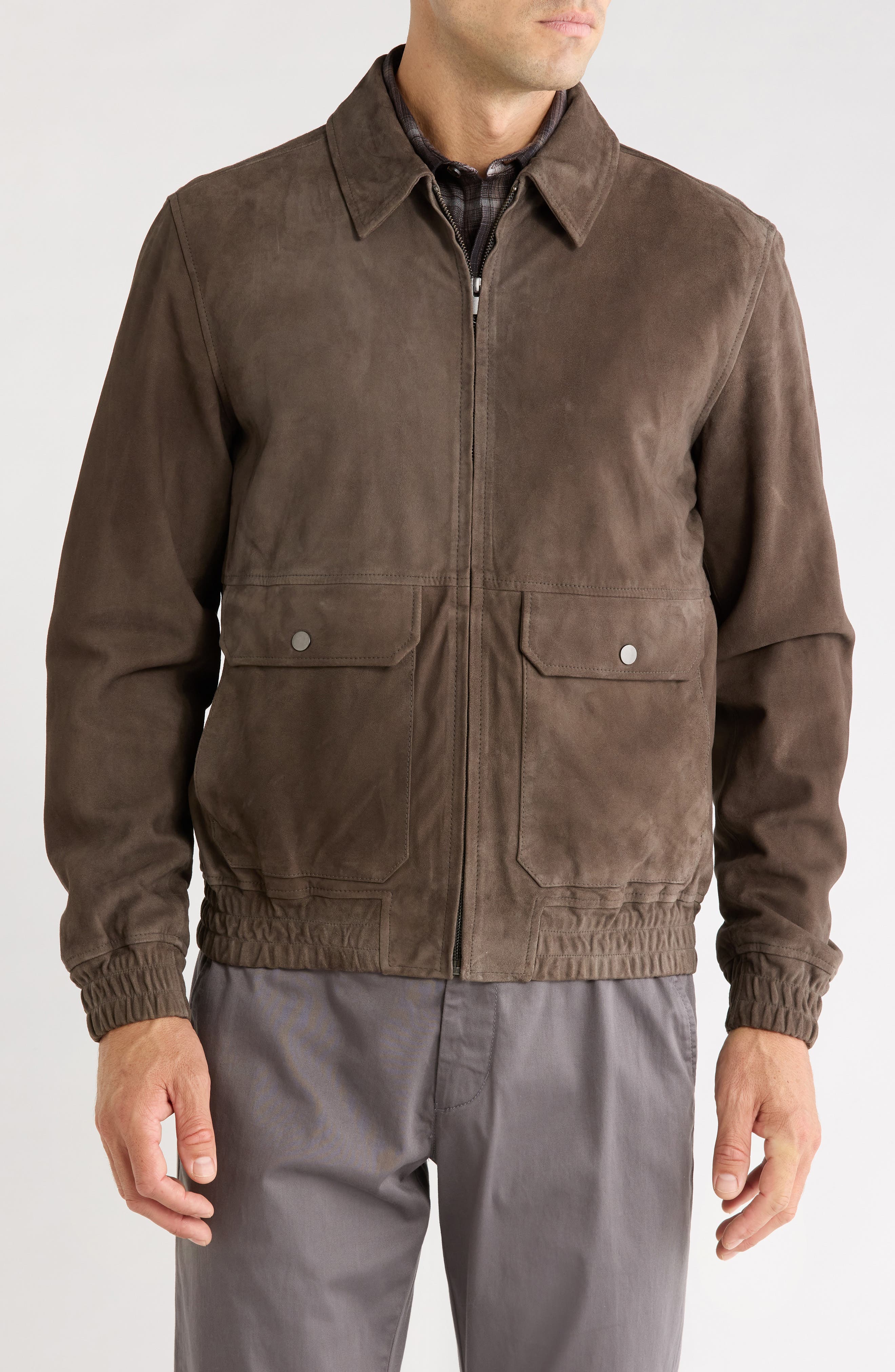 Suede Bomber Jacket