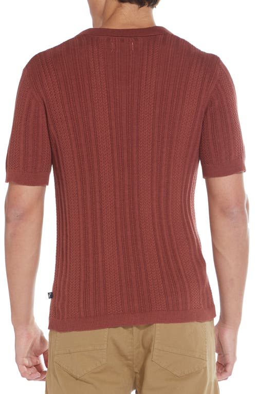 Civil Society Sweater Knit Button-up Resort Shirt In Red
