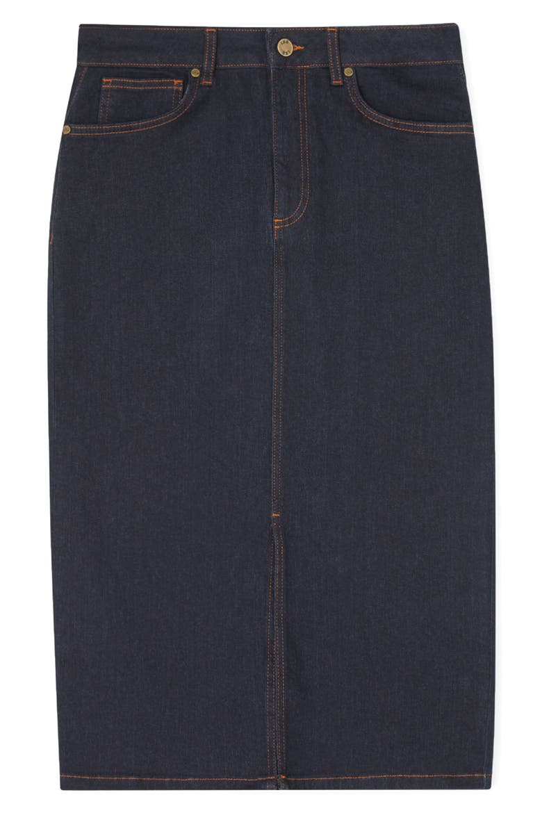 Beth Denim Skirt, Alternate, color, INDIGO