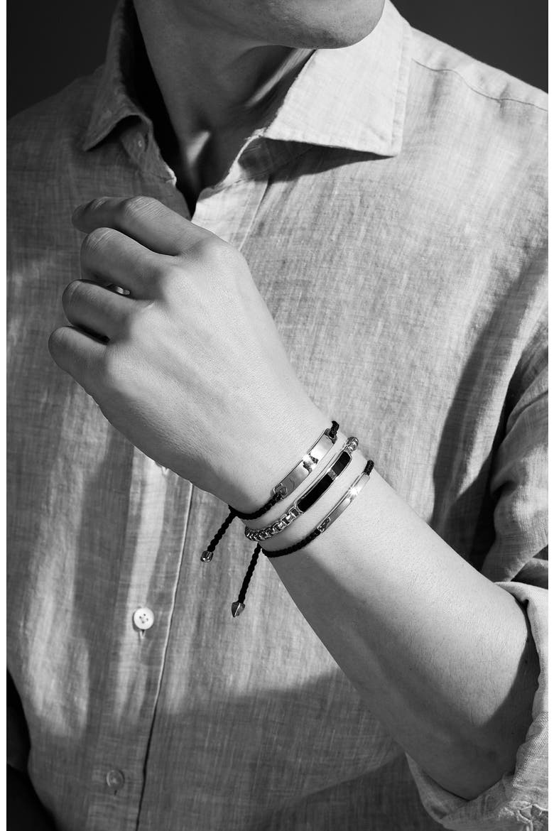 Men's Baja Stone Bracelet, Alternate, color, SILVER/ BLACK ONYX