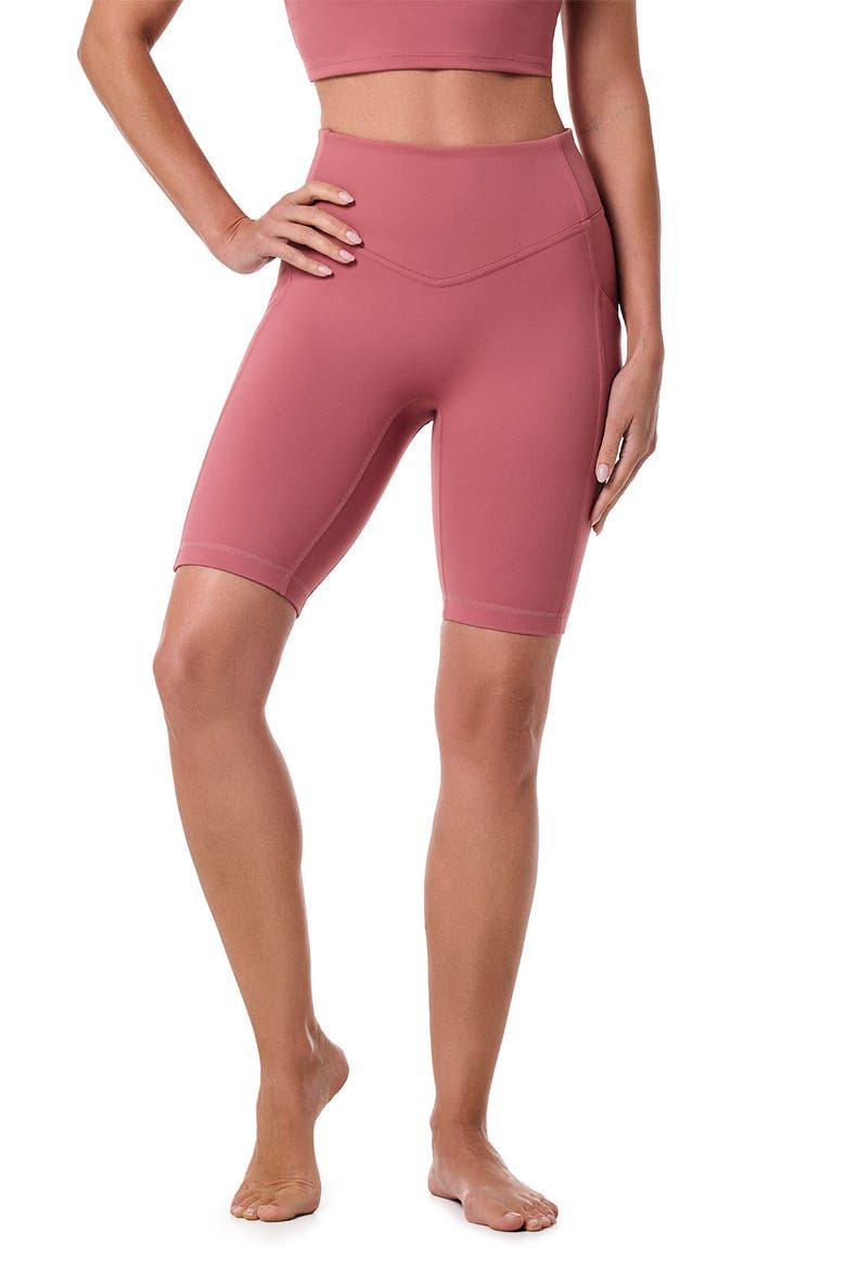 Women's Ananda Bike Shorts, UPF 50+ Sun Protection, Main, color, Terracotta Rose