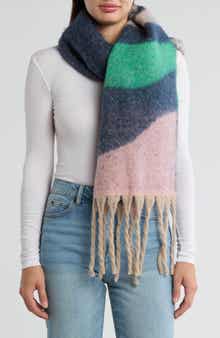 Wave Fringe Trim Scarf