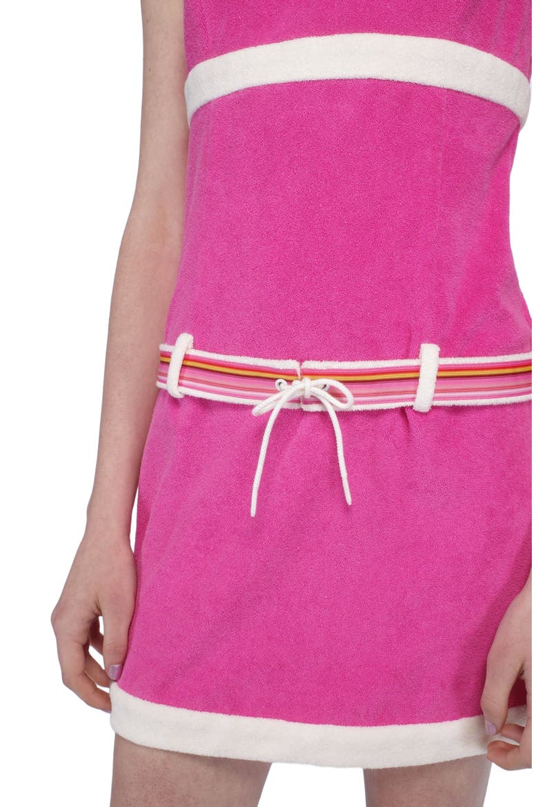 Cabana Terry Belted Dress, Alternate, color, FUCHSIA PINK