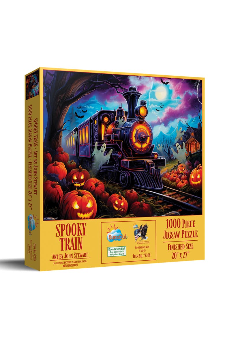 Spooky Train 1000 piece Jigsaw Puzzle for Adults, Main, color, Multicolor