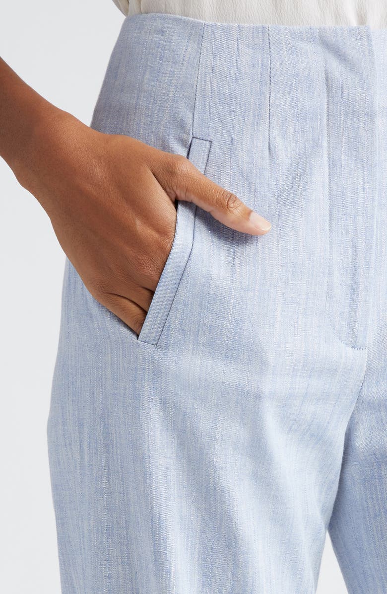 Veronica Beard Jude Wide Leg Cotton Blend Pants, Alternate, color, 