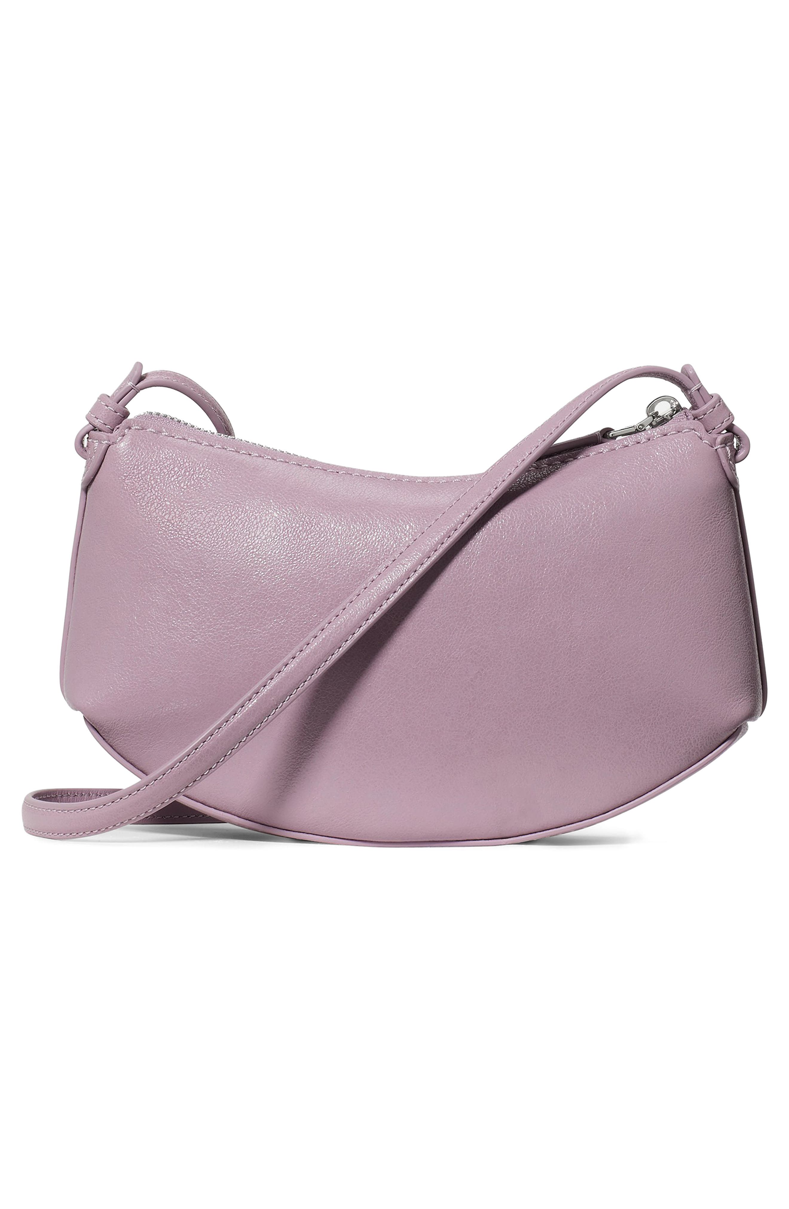 Kate Spade New York loop glazed leather crossbody bag, Alternate, color, Market Purple