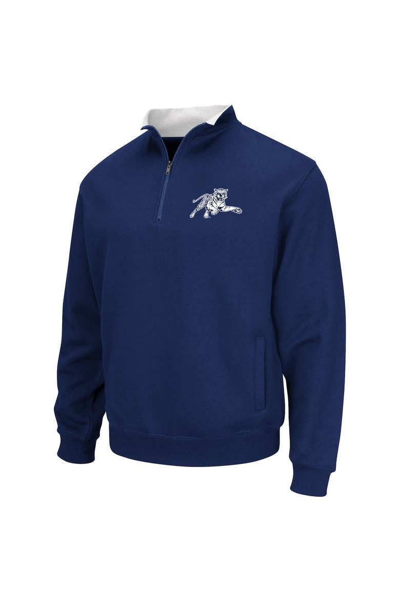 Men's Colosseum Royal Jackson State Tigers Tortugas Quarter-Zip Sweatshirt, Alternate, color, Navy
