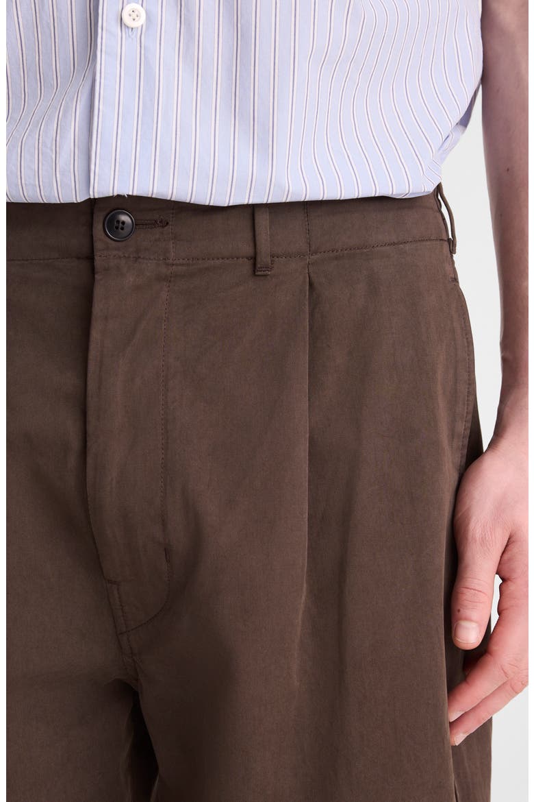Pleated Chino Pants, Alternate, color, CHOCOLATE