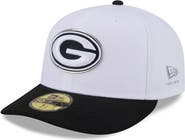 New Era Men's New Era White/Black Green Bay Packers 2026 NFL Draft Pre-Curved 59FIFTY Fitted Hat