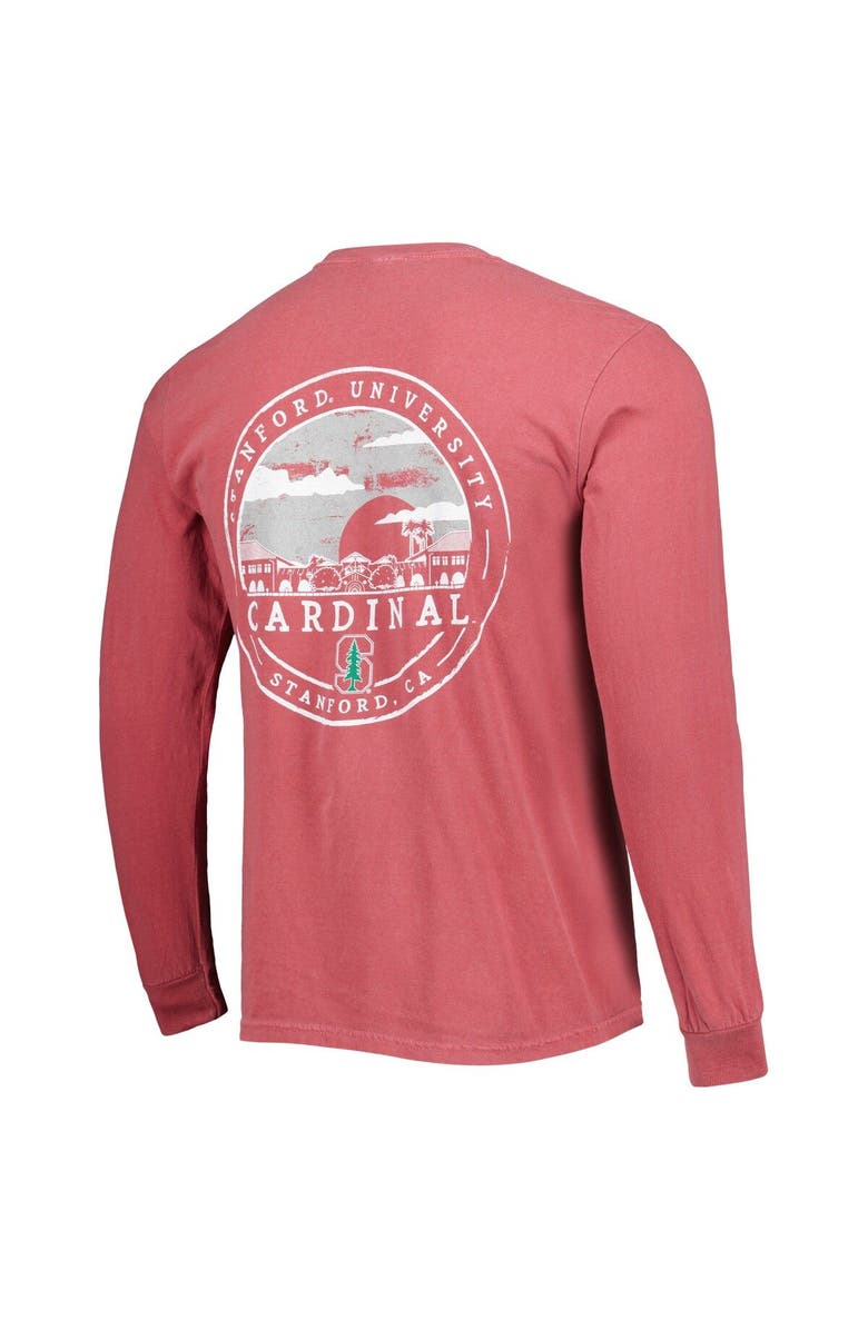 IMAGE ONE Men's Cardinal Stanford Cardinal Circle Campus Scene Long Sleeve T-Shirt, Alternate, color, 