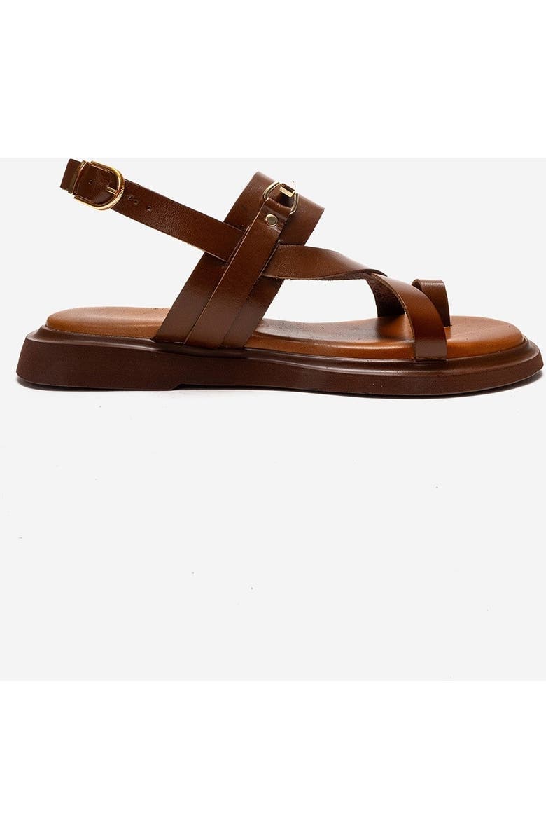 Forever & Always Shoes Fabiana Leather Thong Sandal, Alternate, color, Cognac