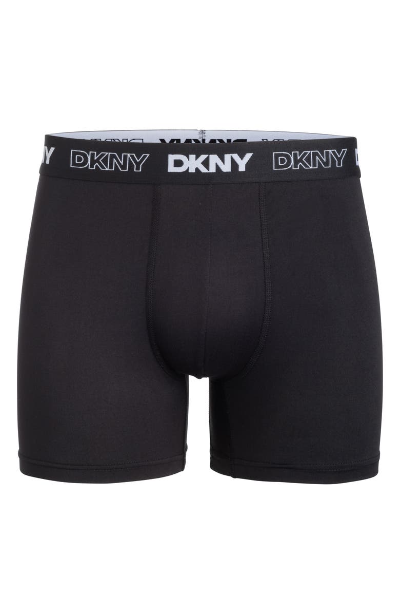 DKNY Pack of Four Boxer Briefs, Alternate, color, Black/Black/Black/Black