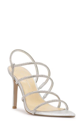 Jessica Simpson Vioreena Pointed Toe Slingback Sandal In Animal Print