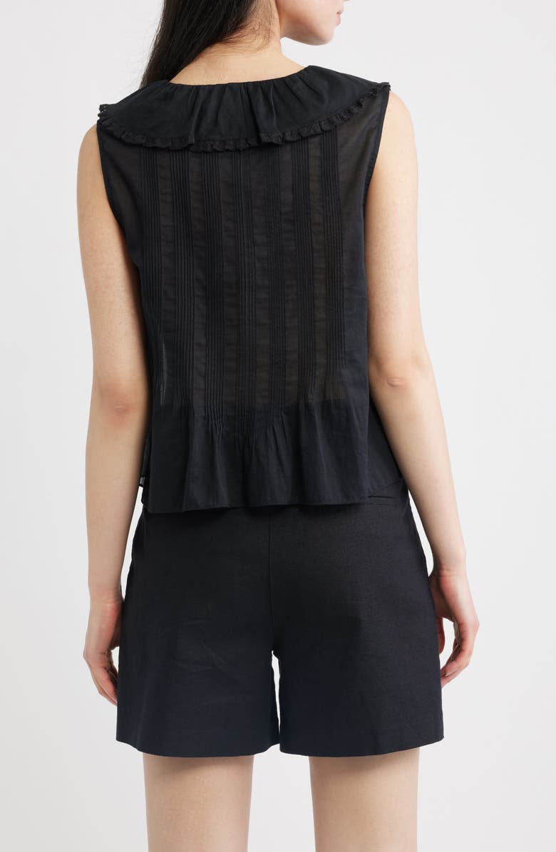 DÔEN Hilda Pintucked Sleeveless Organic Cotton Top, Alternate, color,