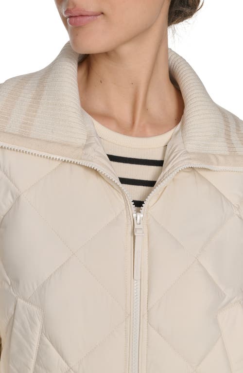 Champion Diamond Quilted Shawl Collar Jacket In White