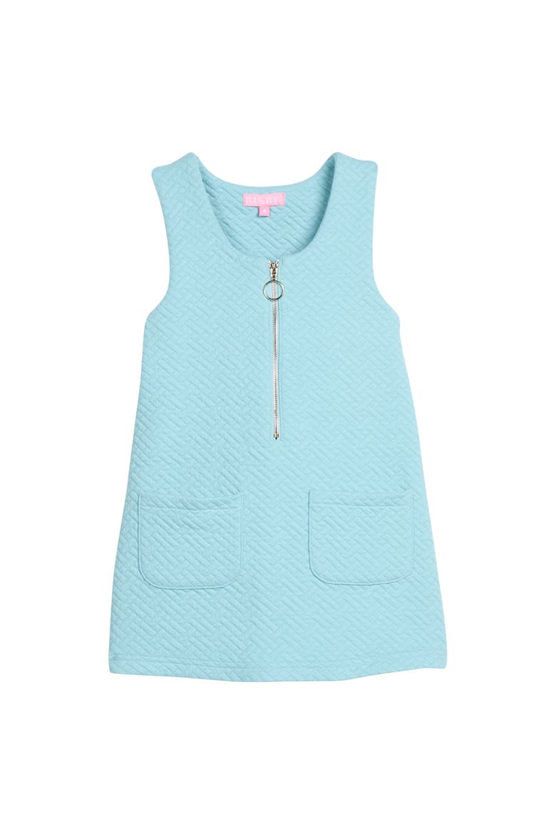 Kids' Quilted Jumper, Main, color, Aqua Quilted Trellis