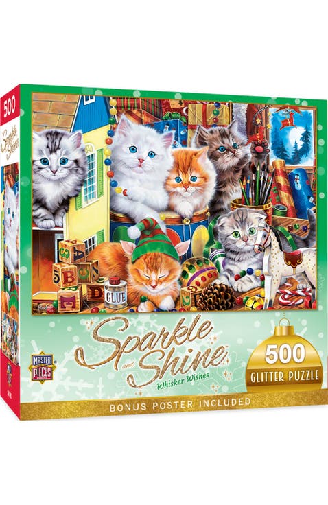 Whisker Wishes 500 Piece Glitter Puzzle