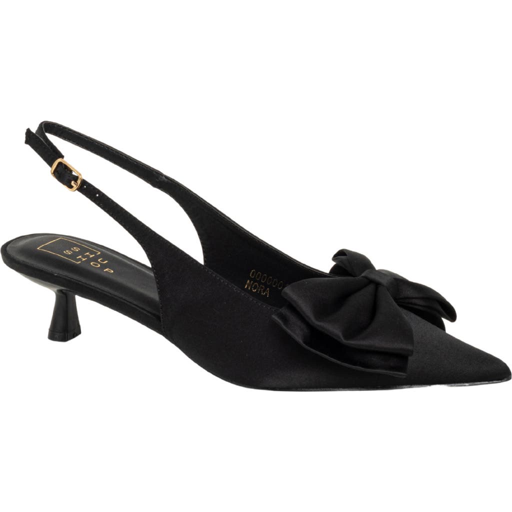 Shushop Nora Slingback Kitten Heel Pump In Black