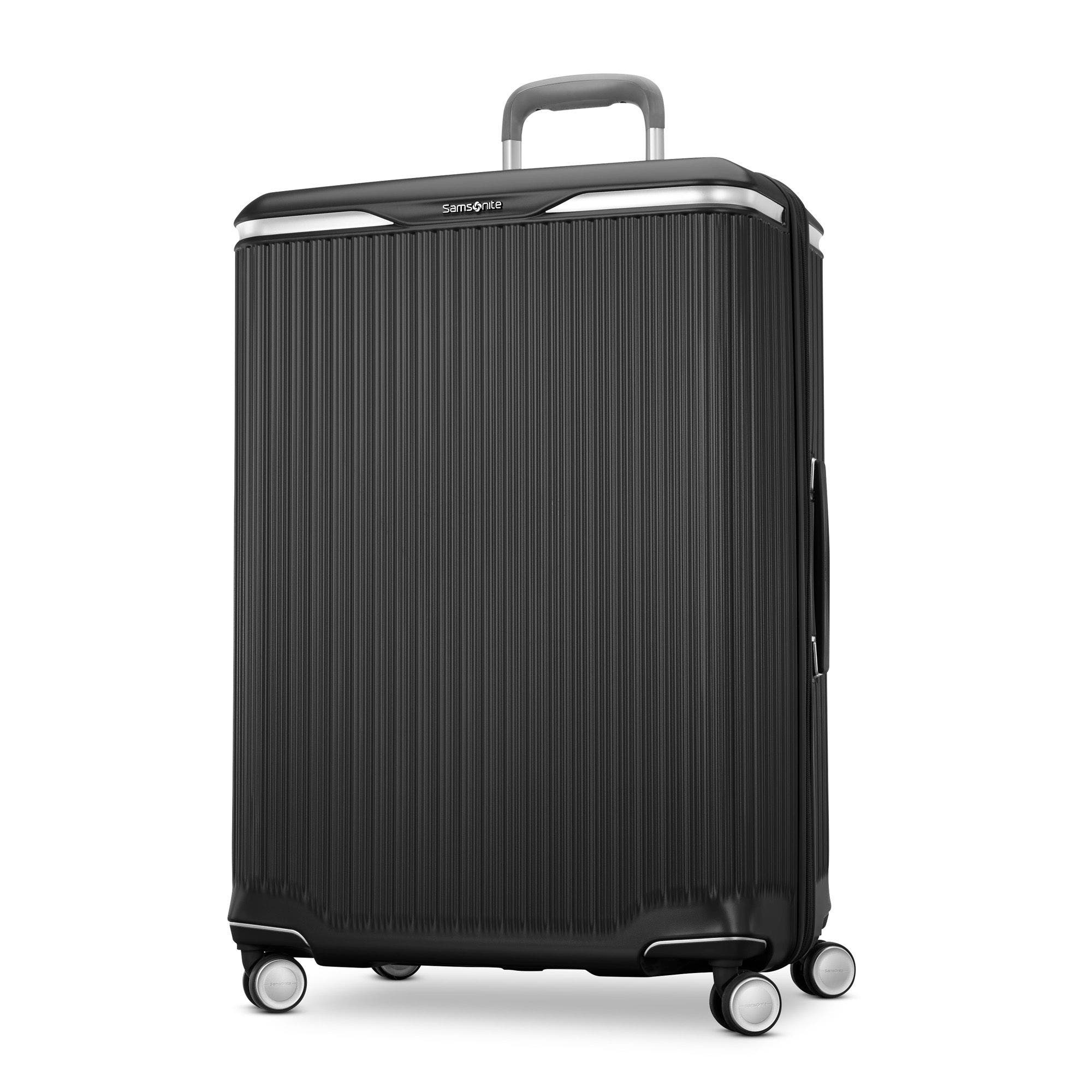Samsonite Silhouette 18 Hardside Expandable 30" Checked Spinner, Main, color, Black