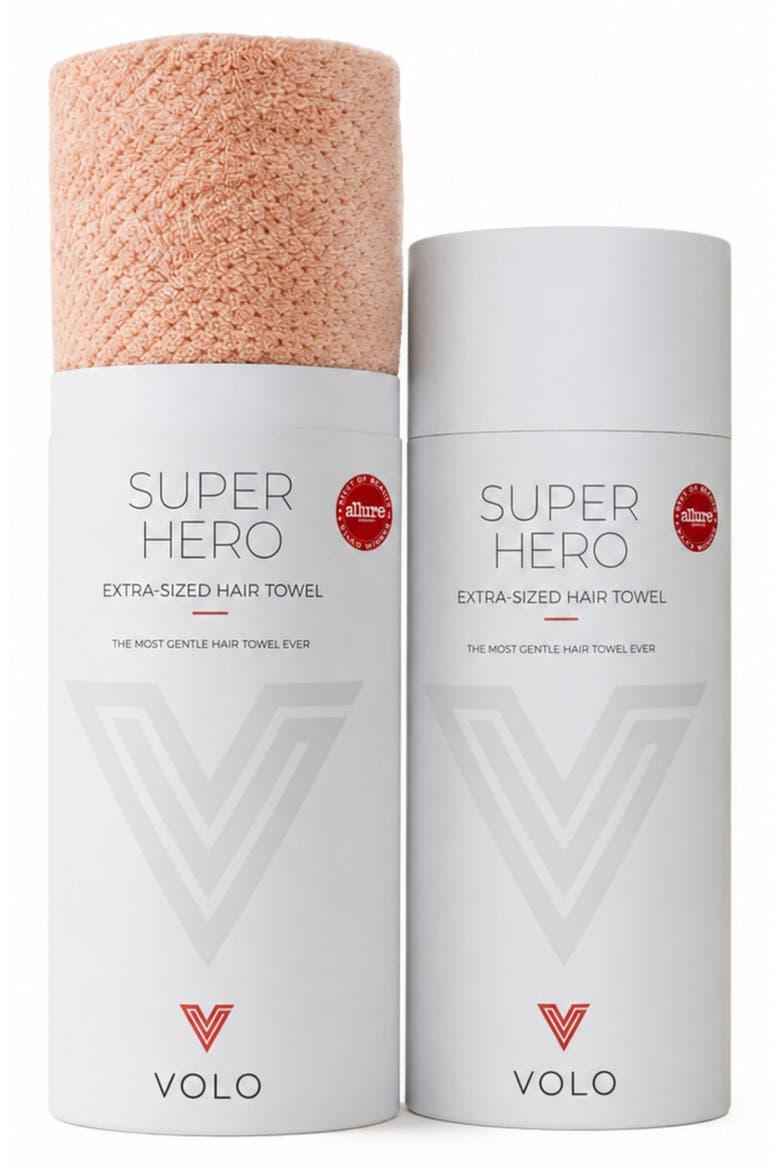 Super Hero XL Hair Towel, Alternate, color, CLOUD PINK