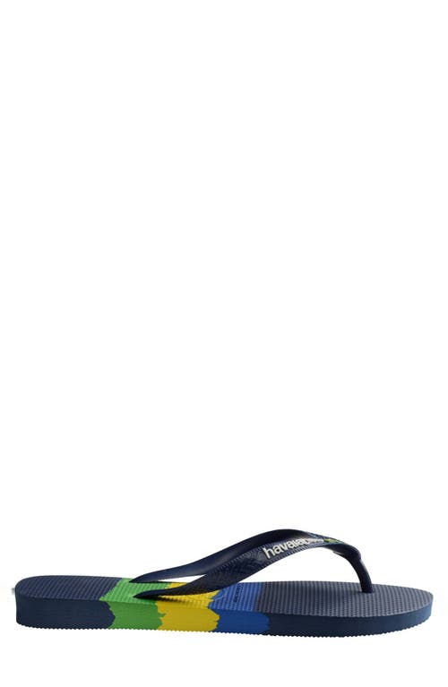 Havaianas Brazil Tech Flip Flop In Navy Blue