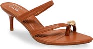 CHASE AND CHLOE Post Toe Kitten Heel Mule Sandal