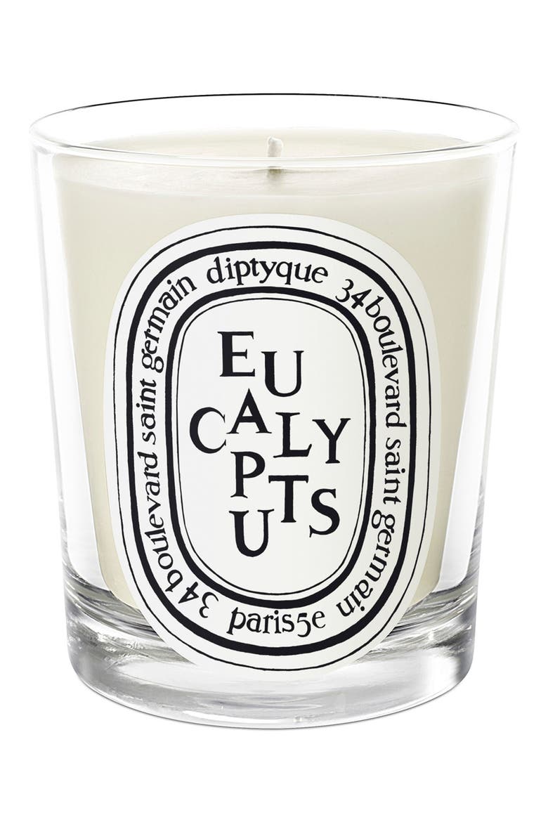 Eucalyptus Scented Candle, Main, color, NO COLOR