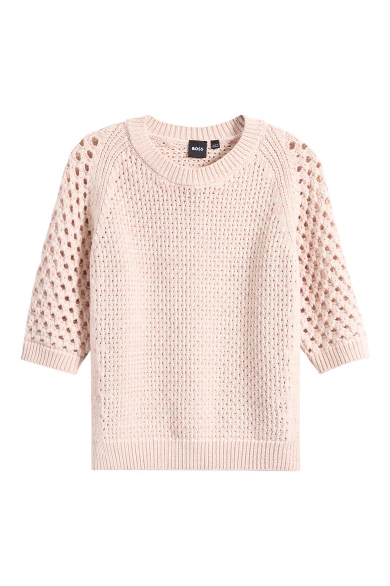 Funima Cotton Blend Crochet Sweater, Alternate, color, OPEN MISC