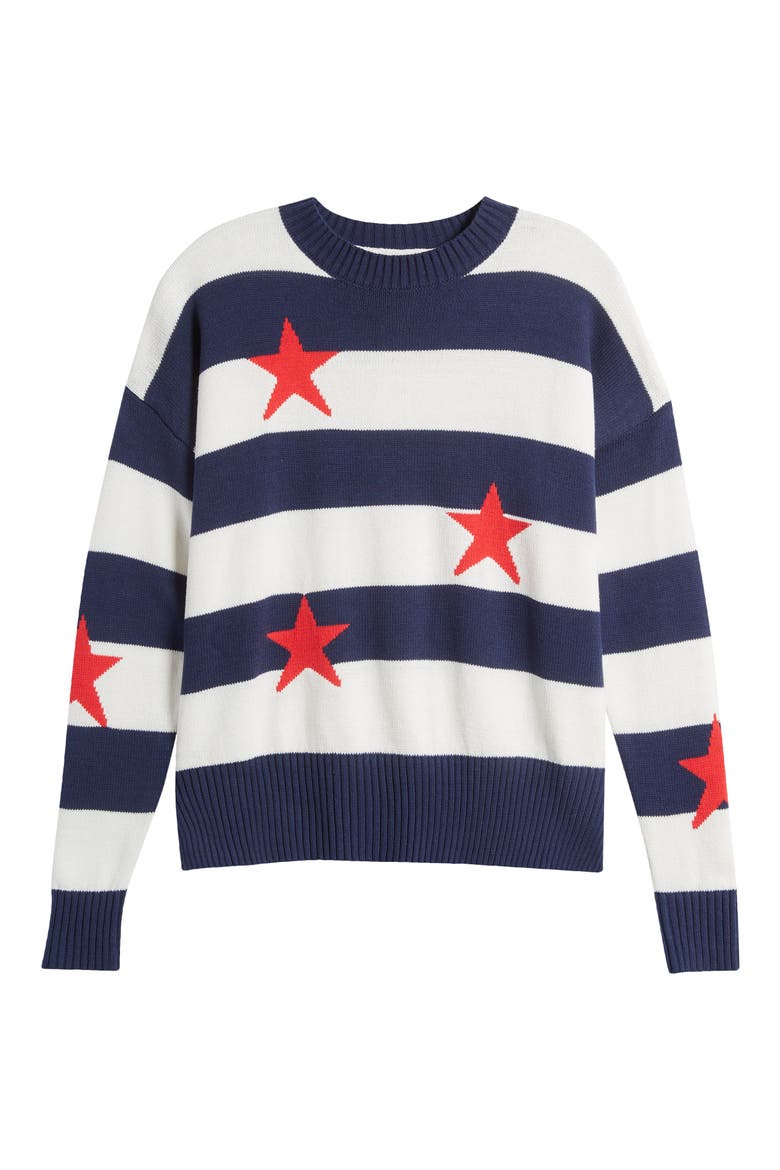 Callie Cotton Blend Sweater, Alternate, color, LIBERTY STARS