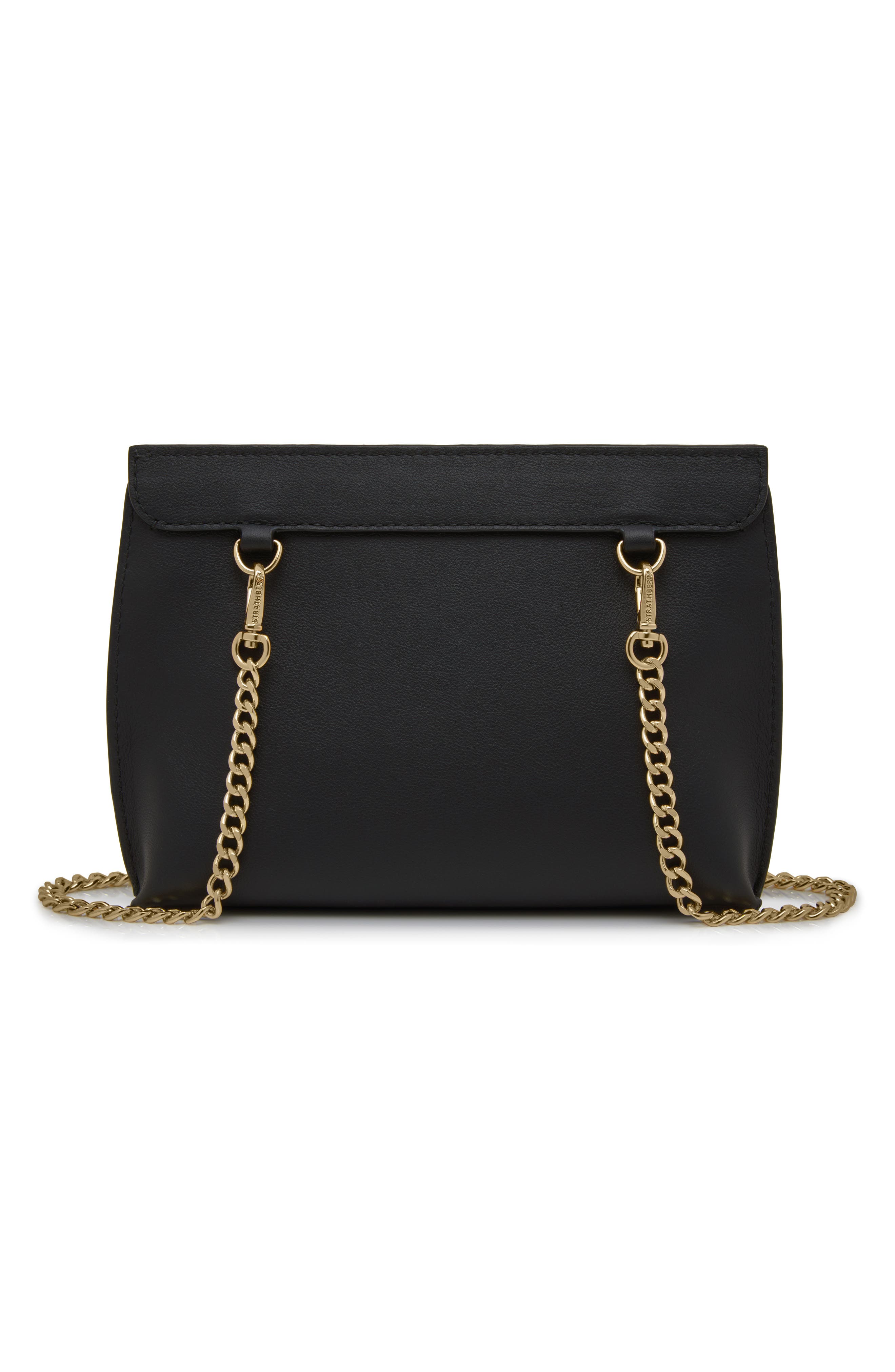 Strathberry Mini Stylist Leather Crossbody Bag, Alternate, color, Black