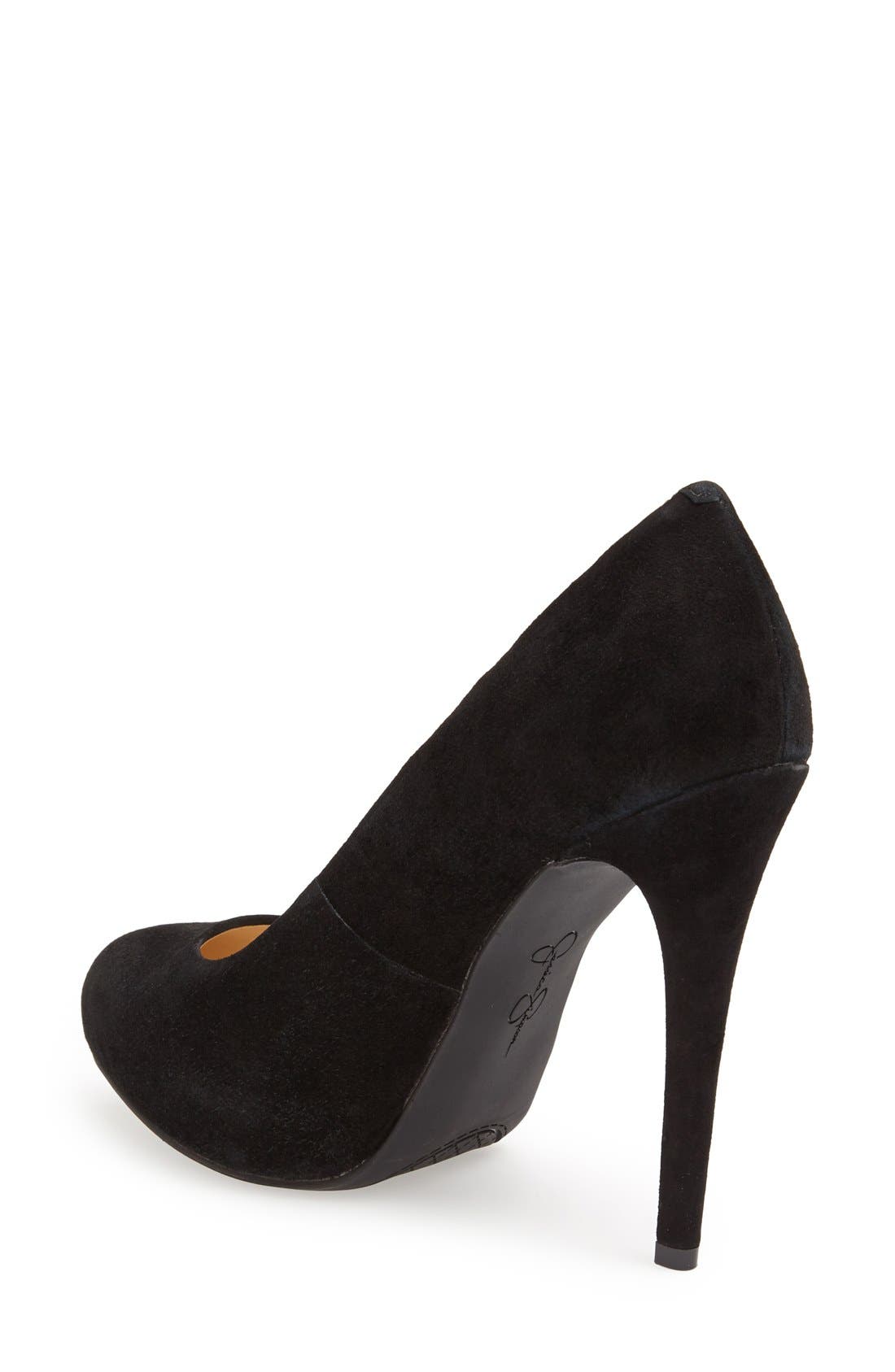 'Natalli' Pump, Alternate, color, BLACK SUEDE