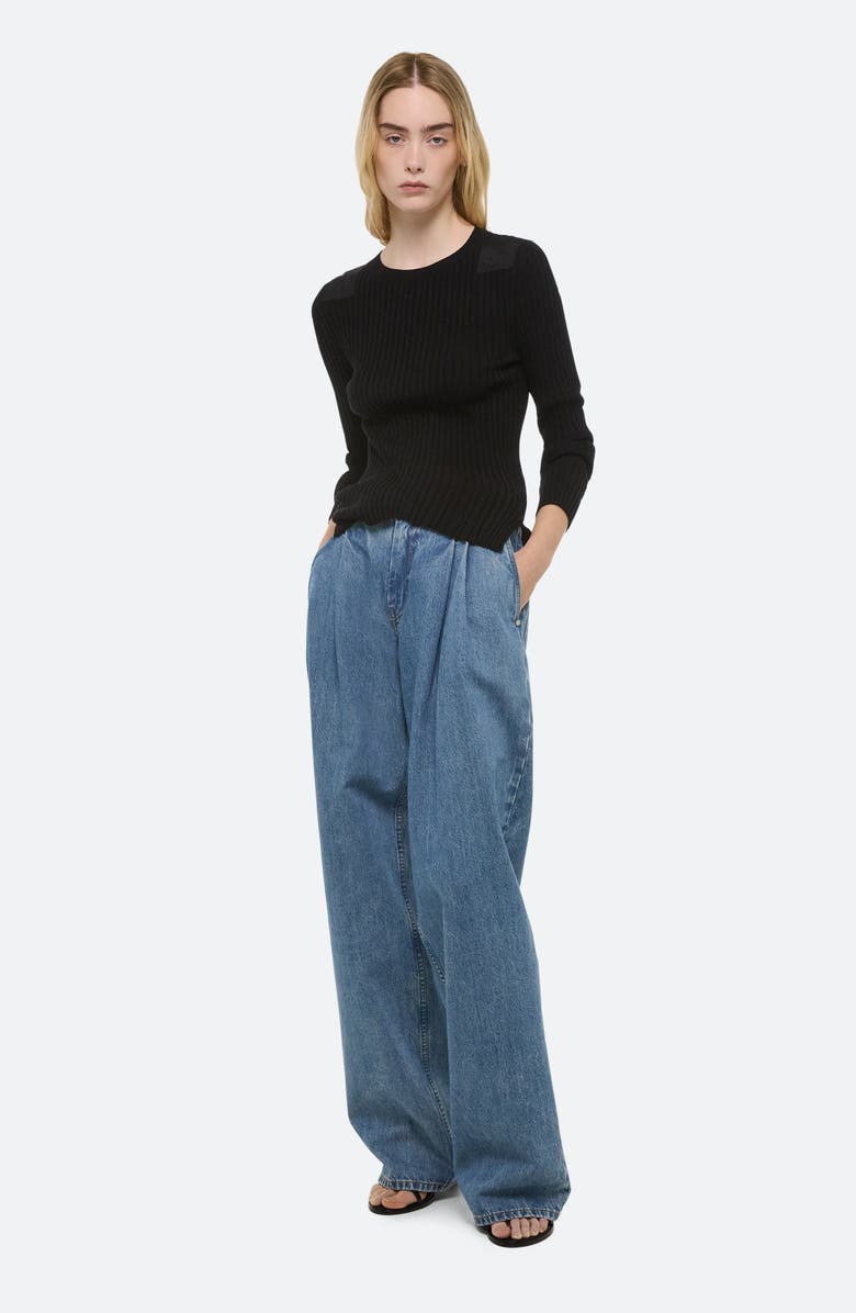 Helmut Lang High Waist Double Pleat Jeans, Alternate, color, Archive Blue - 2Jr