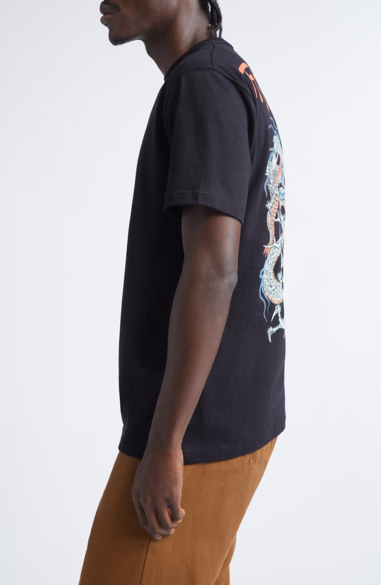 ENDLESS JOY Tiga Naga Heavyweight Organic Cotton Graphic T-Shirt, Alternate, color, Black