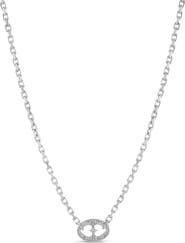 Sheryl Lowe Diamond Puffy Heart Mariner Link Chain