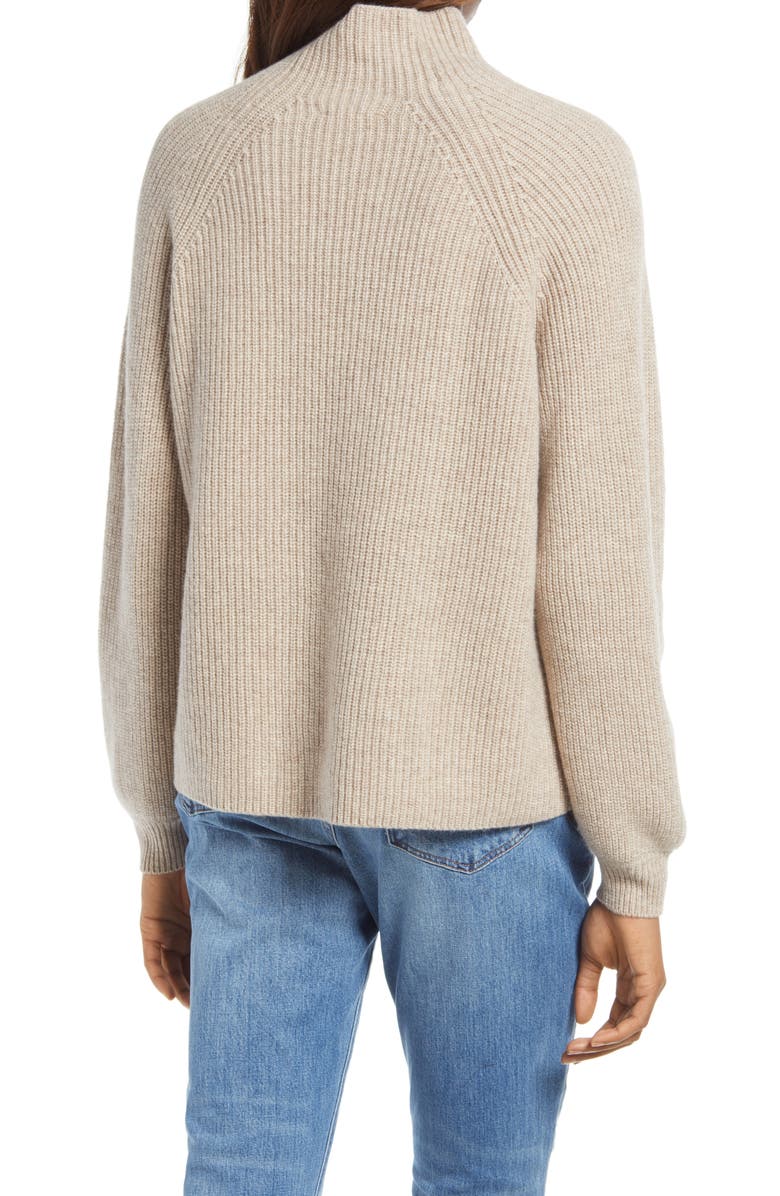Reformation Georges Mock Neck Cashmere Sweater, Alternate, color,