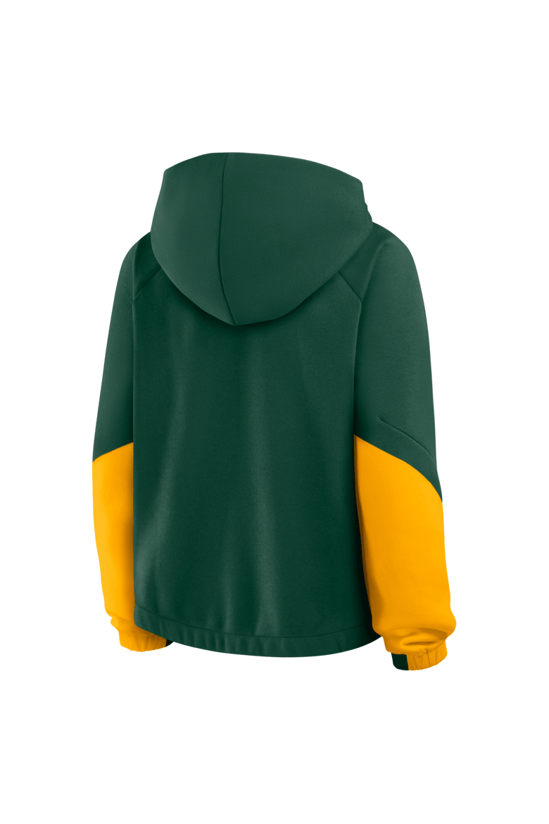 Women's Fanatics Green Green Bay Packers Oversized Redzone Bubble Screen Pullover Hoodie, Alternate, color, Green