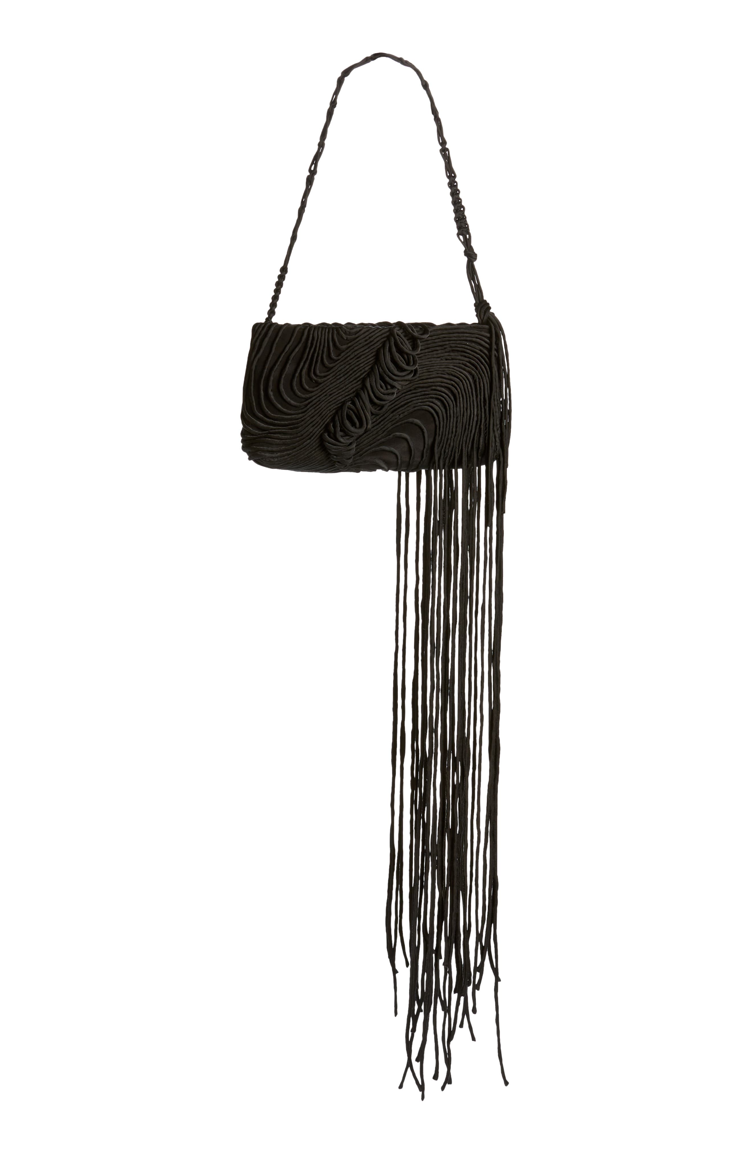 Dries Van Noten Cord Embroidered Shoulder Bag, Alternate, color, 