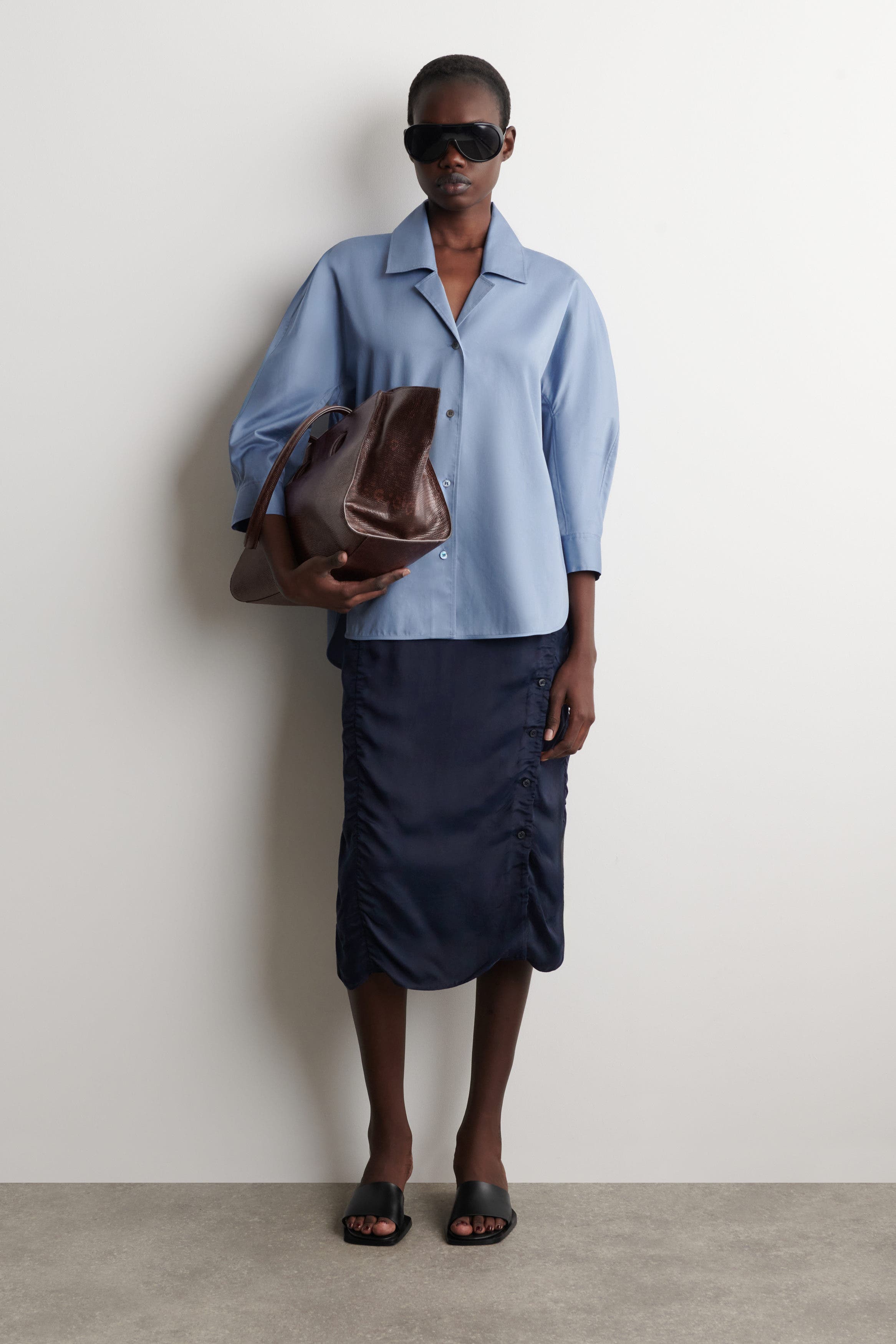 Sculptural Cotton Shirt - image 2