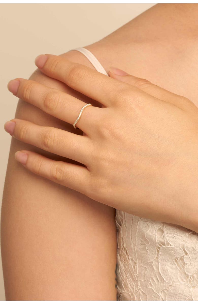 Oradina 10K Gold The Arc Diamond Stack Ring, Alternate, color, Yellow Gold - Natural Diamonds